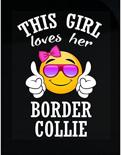 Border Collie Lover Emoji Gifts This Girl Loves Her Dog - Sticker