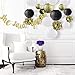 9PCS Paper Lanterns with Assorted Colors and Sizes Paper Lanterns Decorative,Chinese/Japanese Paper Hanging Decorations Ball Lanterns Lamps for Home Decor, Parties, and Weddings (Black, White, Gold)