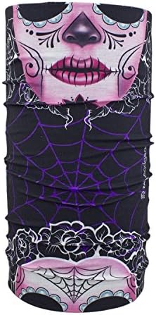 Multi Function Head Wear Muerte Sugar Skull Day of Dead Face Mask Beanie Head Wrap