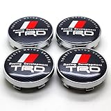 NEW 4Pcs 60mm Car TRD Sports Racing Wheel Center Caps Hub Caps Emblems Badges