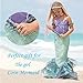 Sgift Mermaid Ring Mood Ring for Girls with Shell Gift Box,Mermaid Mood Jewelry Mermaid Gifts for Little Girls, Mermaid Mood Ring Adjustable for Kids,Mermaid Christmas Birthday Gifts for Girls