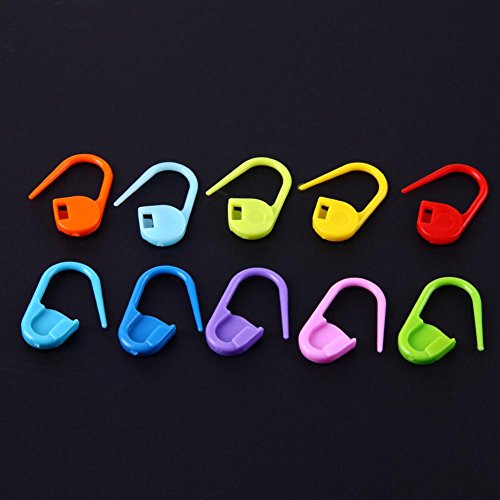 image for Whitelotous 120pcs/Box 10 Colors Crochet Locking - Stitch Markers - Kn