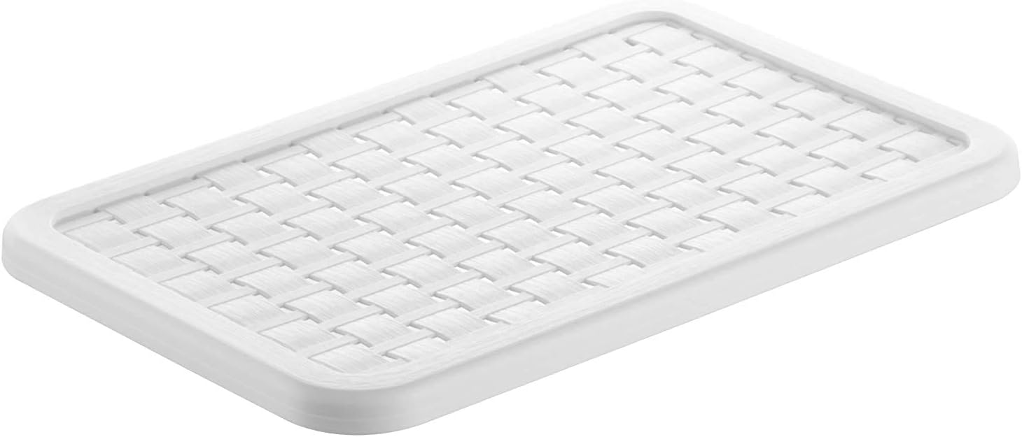 Rotho Country Deckel in Rattan-Optik für Aufbewahrungskiste Country A5, Kunststoff (PP) BPA-frei, weiss, A5 (28,4 x 18,9 x 1,3 cm)