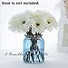 Gerbera Daisy Artificial Flowers for Farmhouse Home Decor 7 Stems Silk Daisies Flower for Wedding Bouquet Living Room Office Party DIY Decoration (White)