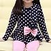 Asherangel Baby Girl Cute 2pcs Set Children Clothes Suit Top and Pants (Age(6T), Navy Dot)