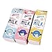 Coerni Pack of 3 Cute Milk Shape Pencil Case Pencil Bag For Kids