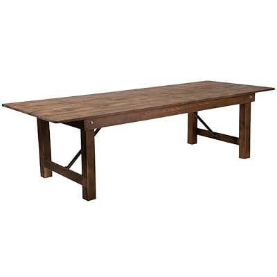 Flash Furniture 9' x 40" Rectangular Pine Folding Farm Table