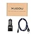 XUZOU Car Charger,Rapid Dual Port 24W 4.8A USB Car Charger Adapte with Apple Lightning Cable to USB Cable for iPhone 7/7 Plus,6/6S/6 Plus/6S Plus,5S/5,iPad,iPod Nano 7(Black)
