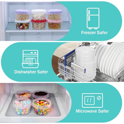 VINATO Set of 18 Food Containers, 250 ml Food Containers with Lids, Set of Small Containers, Stackable