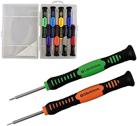 Complete 8 in 1 Magnetic Screwdriver Set with 5 Point Pentalobe 0.8 Flat Phillips PH00 PH000 Torx T3 T4 T5 T6 for iPhone Samsung Macbook Laptop PC Disassemble Repair Tools Kit