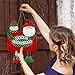 D-FantiX Merry Christmas Sign Front Door Christmas Hanging Signs Felt Snowman Santas Xmas Ornaments Decoration for Home Cafe Shop Bar Windows Wall