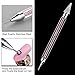 Makartt Dual -ended Nail Rhinestone Picker Beads Picker Dotting Pen Wax Pen With acrylic Handle Manicure Nail Art Tool-Pink