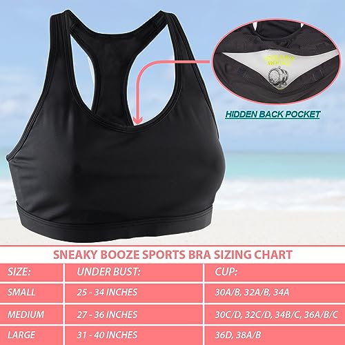 Sneaky Booze Sports Bra Hidden Flask Pouch For Women Portable 25oz
