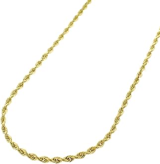 18K Gold 1.5MM Diamond Cut Rope Chain 