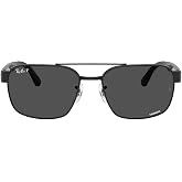 Ray-Ban RB3751CH Polarized Square Sunglasses for Men for Women | In Black, Gunmetal &amp; Copper. All polarized. Metal frame. Sizes: 58/61mm.
