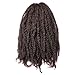 Pack of 3 Afro Kinky Marley Braids Hair Extensions ELEGANT MUSES Kanekalon Synthetic Twist Crochet Braiding Hair 18 inch 100g/pcs (18 inch, 4#)