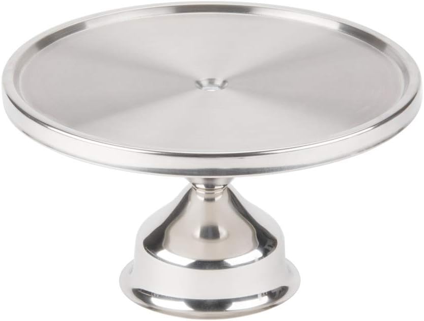 (Set of 12) Stainless Steel Cake Stand 13-Inches Diameter, Commercial Grade Cake Decorating Stand by Tezzorio