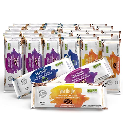 Smart for Life High Protein Cookie Diet - Variety Pack - Chocolate Chip, Oatmeal Raisin & Blueberry (5-Week Meal Plan) - Low Carb Meal Replacement - High Fiber Snack Cookies