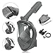 KUSKY Full Face Snorkel Mask [2018 Upgrade] New Foldable Snorkeling Mask with Detachable Camera Mount Pivot Arm and Earplug, 180° Large View Easy Breath Dry Top Set for Adults Youths