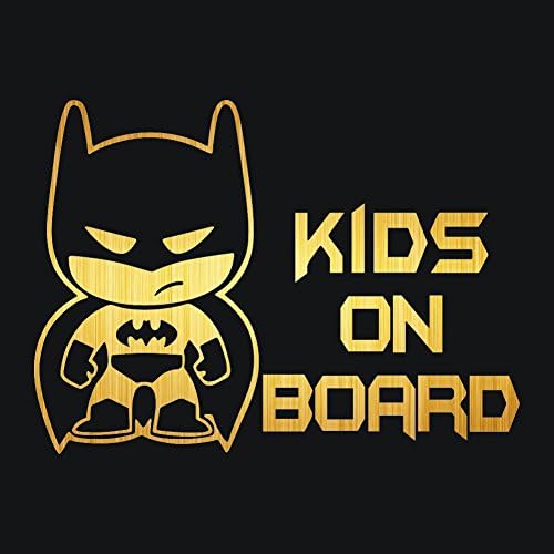 vylymuses Car Stickers and Decals Kids ON Board Stikcers for Boy Metal Brushed Material Car Styling Bumper Stickers 7.48"x5.51" Car Body Door Window Stickers Vinyl Stickers Decals