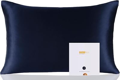 ZIMASILK 100% Mulberry Silk Pillowcase 19 Momme 6A Navy 50x75 cm