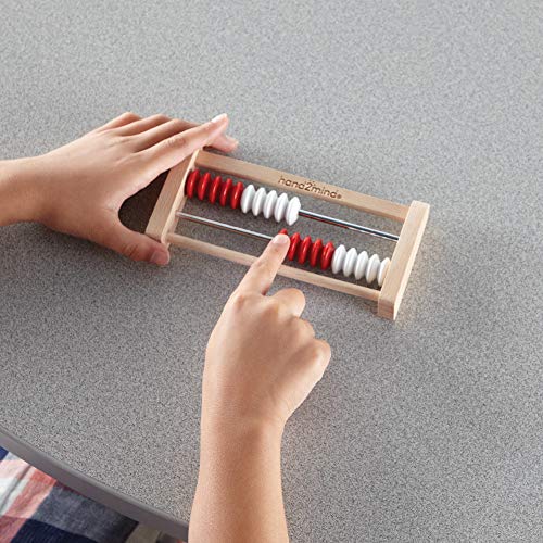 hand2mind Mini 20Bead Wooden Rekenrek Abacus, Abacus for Kids Math