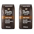 Peet's Coffee, Dark Roast Whole Bean Coffee - Major Dickason's Blend 36 Ounces (2 Bags of 18 Ounces)