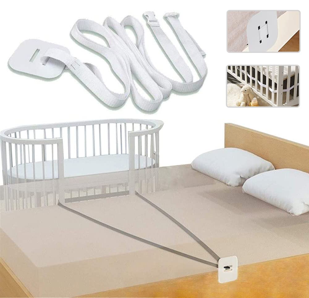MEISHANG Baby Bed Strap,Extra Bed Attachment,Long Bed Sheet Clips,Baby Bed Guard Rail,Side Bed Guard Bumper,Baby Bed Guard Rail