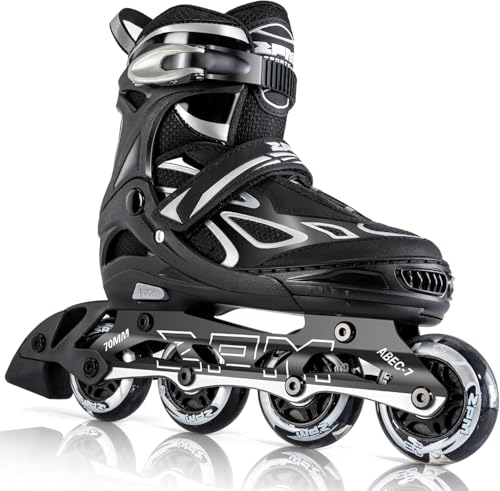 2PM Sports Adjustable Inline Skates for Girls and Boys Women Men, Sizes 30-33, 34-37, 38-41 and 42-44