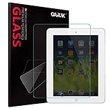 Screen Protector for iPad 2 / iPad 3 / iPad 4, GARUNK Tempered Glass Screen Protector [9H Hardness] [Crystal Clear] [Scratch Resist] [Bubble Free Install] for Oldest Version iPad 2 3 4 Gen 9.7 Only