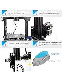 Sovol Creality Ender 3 3D Printer Aluminum V Slot Prusa I3 DIY Kits con resume impresión 8.661 x 8.661 x 9.843 in para uso doméstico y escolar