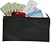 DALIX Bank Bags Money Pouch Securit Deposit Utility Zipper Coin Bag Black 2 Pack