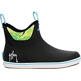XTRATUF 6&rdquo; Men&rsquo;s Ankle Deck Boot Guy Harvey - Lightweight, 100% Waterproof Rubber Footwear - Non-Marking, Slip-Resistant Outsole - Moisture-Wicking Liner