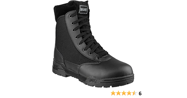 Amazon.com: Magnum CEN - Botas de piel con cordones para hombre, color  negro, Negro : Ropa, Zapatos y Joyería
