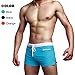 Swimsuit Men Swim Briefs Trunk Square Leg Cut Swimwear Boardshort Beach Short Surfwear with Pocket