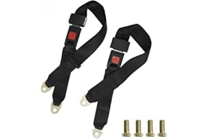 2 Point Seat Belt,2 Pack Seatbelt Replacement, Adjustable Seat Safety Belt Kit Single Double Seat Lap Seatbelts Universal for