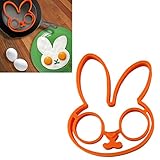 Binmer(TM)1pcs Egg Little Cute White Rabbit Shaper Egg Mold Silicone Moulds Egg Ring Silicone Mold Cooking Breakfast Tools