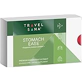 TRAVELSANA USDA Organic Ginger Supplement | Supports Motion-Related Nausea* | 18mg Gingerols per Capsule | 200mg of Ginger Root Extract (10:1) | Travel Essentials for Stomach Comfort | 30 Veg Caps