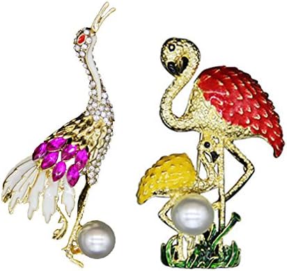 Rhinestone Animal Brooch Pin - Cute Animal Ladybug Brooch Jewelry Crystal Enamel Brooch for Women Pack of 2