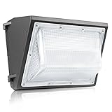 SHINE HAI LED Wall Pack Fixture, 80W (500-700 Watts HPS/HID Replacement), IP65, 5000K Daylight White 8000 Lumens Weatherproof and Outdoor Rated LED Flood Light