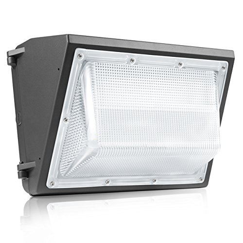 SHINE HAI LED Wall Pack Fixture, 80W (500-700 Watts HPS/HID Replacement), IP65, 5000K Daylight White 8000 Lumens Weatherproof and Outdoor Rated LED Flood Light, ETL & DLC-Listed