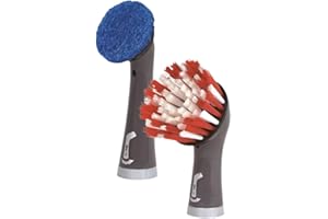 Rubbermaid 2115701 Cleaning Power Scrubber Bathroom Kit, 2 Pieces, Red and Gray