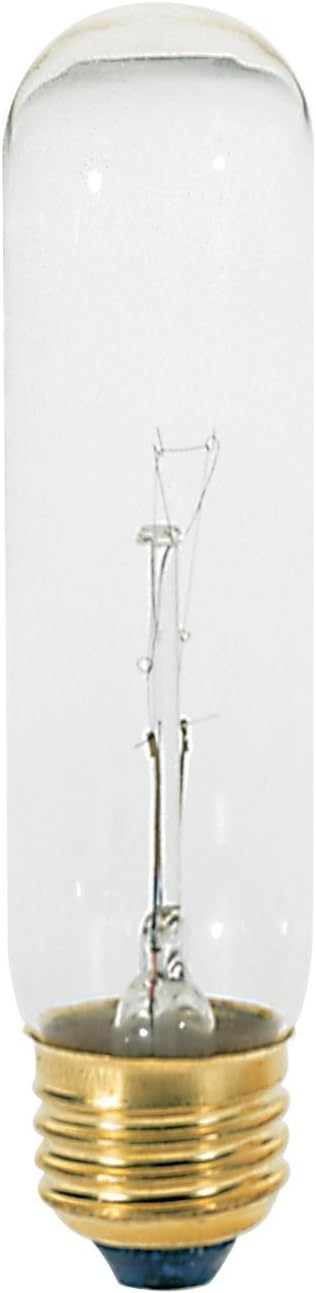 Pyramid Bulbs 58181 (5 Pack) 60T10/CL 60 Watt T10 5" Clear Tubular - 120-Volt - T10 Shape - Medium Base Light Bulb, Clear