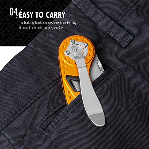 FANTASTICAR Folding Utility Knife Box Cutter with 5Piece Extra Blades