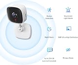 Tapo C110 2K 3MP WiFi Indoor Security Camera, AI Detection, Night Vision, 2-Way view 2