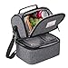 Lunch Box, Beyle Insulated Lunch Bag for Men & Women Kid, Mens Large Refrigerated Lunch Box Cooler Tote Bag, Double Deck Cooler (Grey)