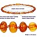 Raw Baltic Baby Amber Teething Necklace - (Cognac) Anti-Flammatory, Drooling & Free Teething Toy Pain Reduce - Reduces Tension and Fear, Teething Necklace for 3 to 36 Months Babies,Boys and Girls