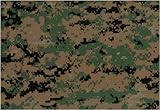 Marines Woodland Digital Camouflage Nylon/Cotton Twill Fabric Print by the Yard