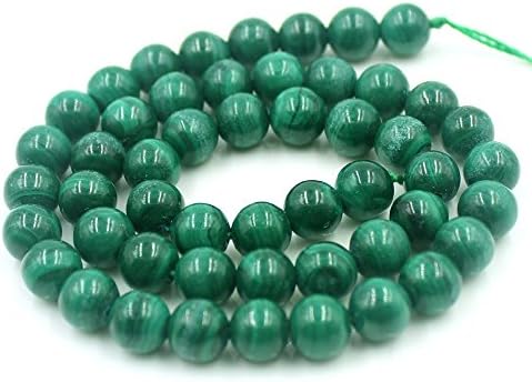 SR BGSJ Wholesale Lot Jewelry Making Natural 8mm Round Loose Gemstone Craft Beads Strand 15" (Malachite)