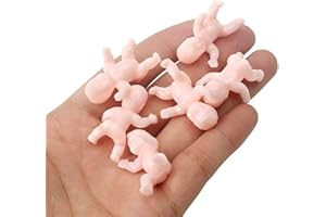 JUXINGDAZYF 1.2" King Cake Babies Mini Plastic Babies for Baby Shower Ice Cube Game/Party Favor King Cake 24PCS (White)
